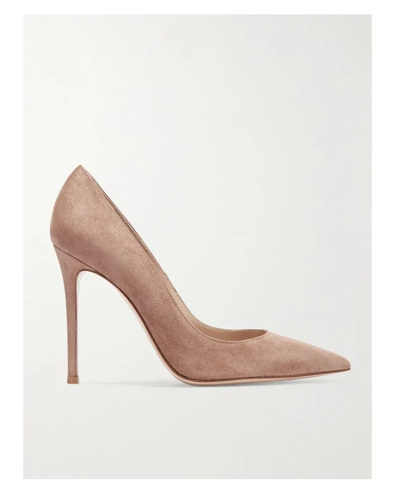 Gianvito Rossi 105 Pumps Aus Veloursleder - Neutral Neutral