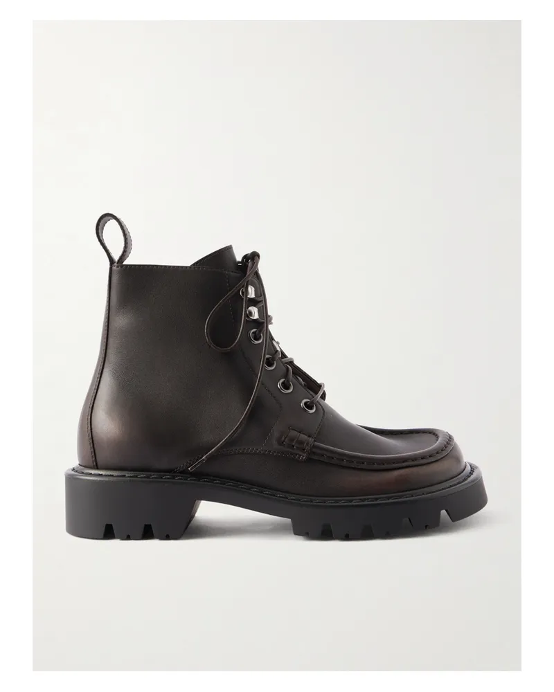 Loewe Sierra Donut Schnürstiefel Aus Leder - Braun Braun