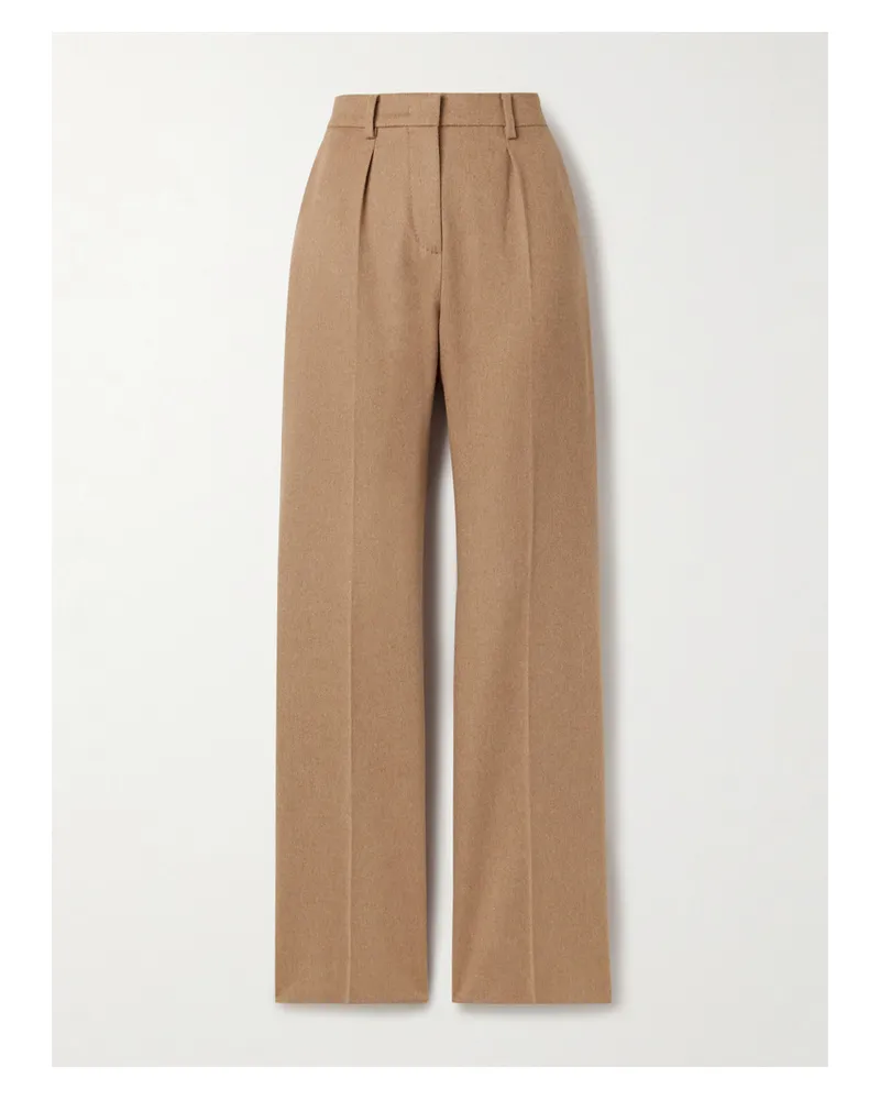 Max Mara Hose Mit Geradem Bein Aus Kamelhaar - Braun Braun