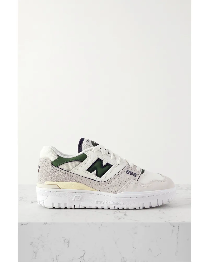 New Balance 550 Sneakers aus Leder und Mesh Weiß