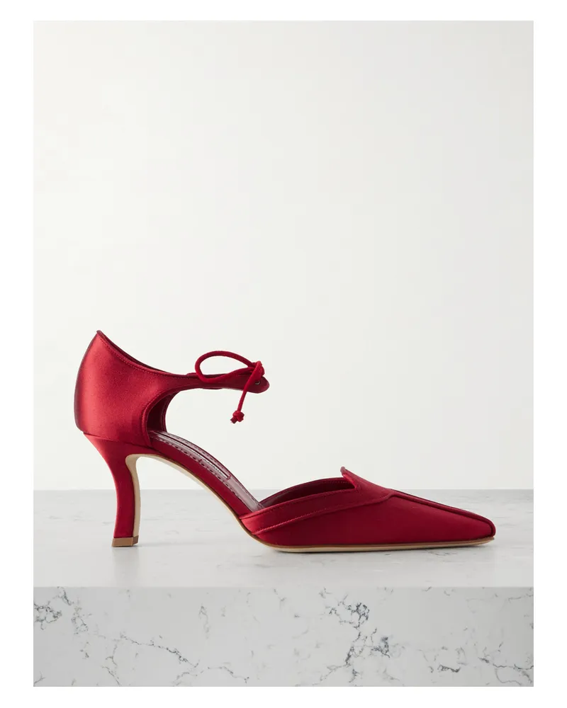 Manolo Blahnik Orata 70 Pumps Aus Satin - Rot Rot
