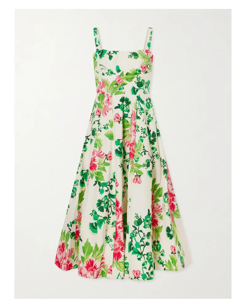 Saloni Sabrina Floral-print Woven Midi Dress - Multi Multi
