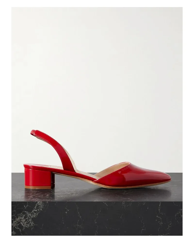 Manolo Blahnik Aspro 30 Pumps Aus Lackleder - Rot Rot