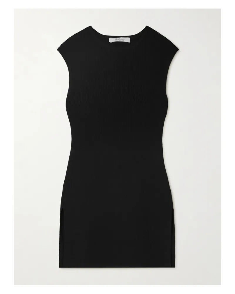Max Mara Leisure Soldino Tanktop Aus Rippstrick - Schwarz Schwarz