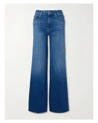 Mother The Roller Fray Halbhohe Jeans Blau