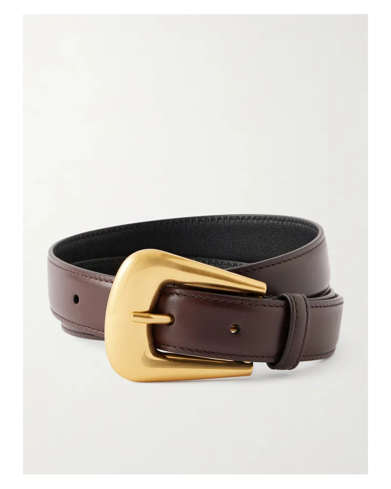 Saint Laurent Folk Ledergürtel - Braun Braun