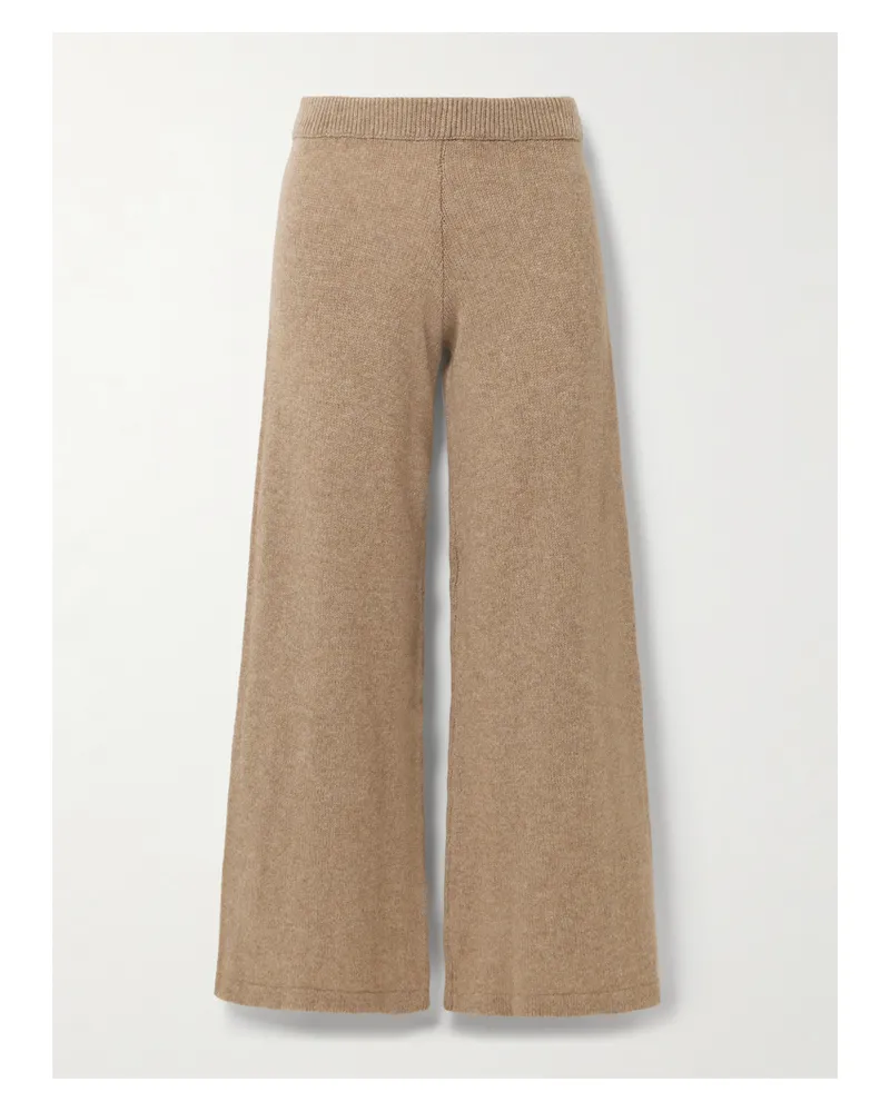 Suzie Kondi Zephyra Hose Mit Weitem Bein Aus Kaschmir - Braun Braun