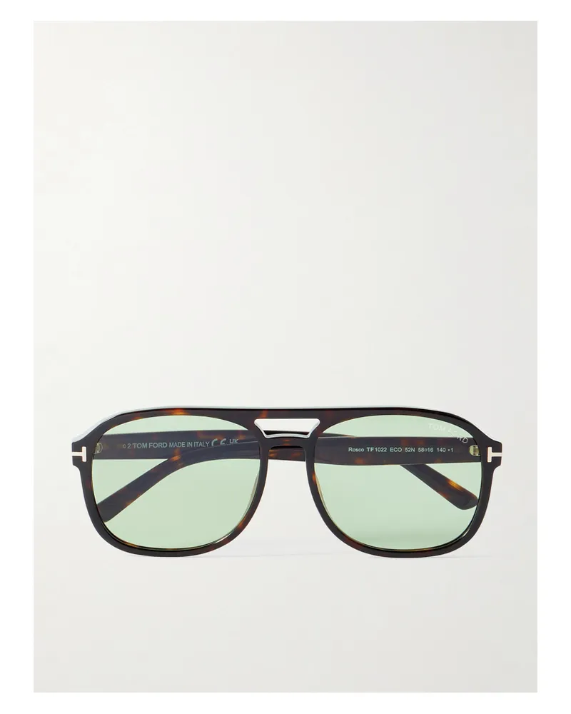 Tom Ford Rosco Pilotensonnenbrille Aus Azetat In Hornoptik - Braun Braun
