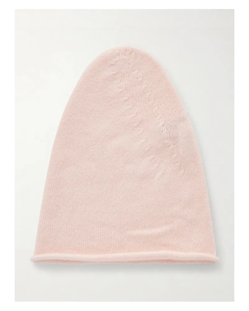 The Elder Statesman Stacked Cashmere Beanie - Cream Cream