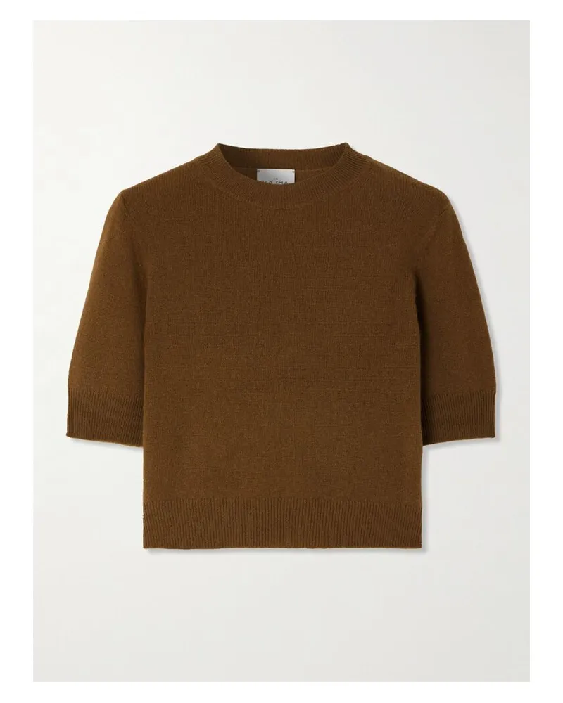 Le Kasha 1918 Verkürzter, Kurzärmeliger Pullover Aus Biokaschmir - Braun Braun