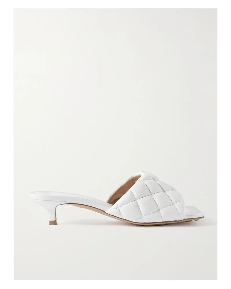 Bottega Veneta Mules Aus Gestepptem, Wattiertem Leder - Weiß Weiß
