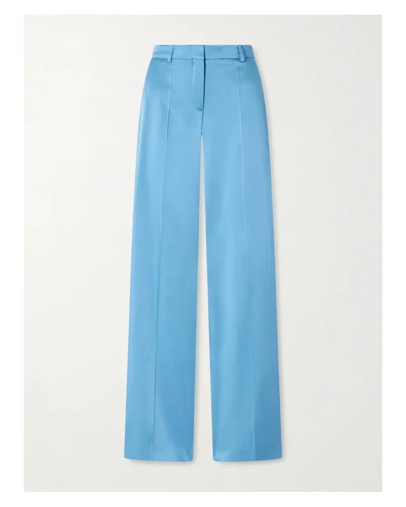 Stella McCartney Satin Wide-leg Pants - Blue Blue