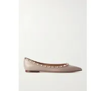 Rockstud Ballerinas aus Leder