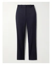 Helmut Lang Hose mit Schmalem Bein aus Woll-twill Blau