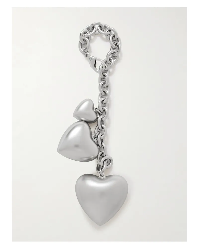 Roxanne Assoulin The Puffy Heart Silver-tone Bag Charm Silver