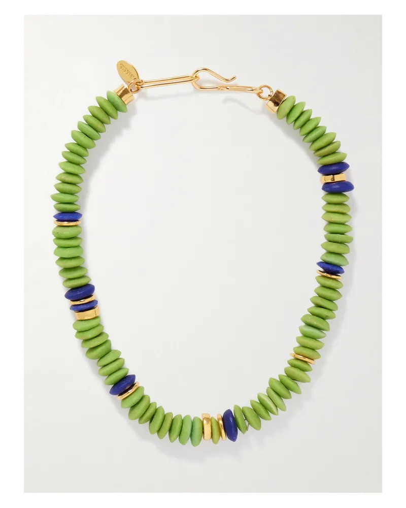 Lizzie Fortunato Laguna Gold-tone Beaded Necklace - Green Green