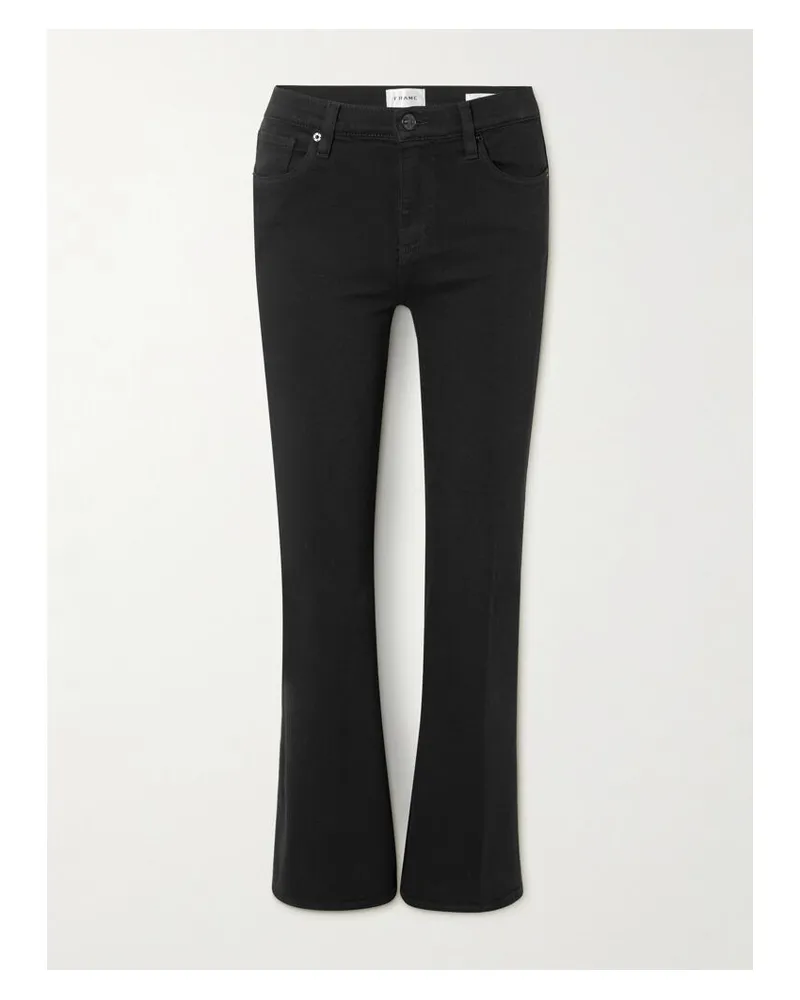 Frame Denim The Icon Tief Sitzende Bootcut-jeans - Schwarz Schwarz
