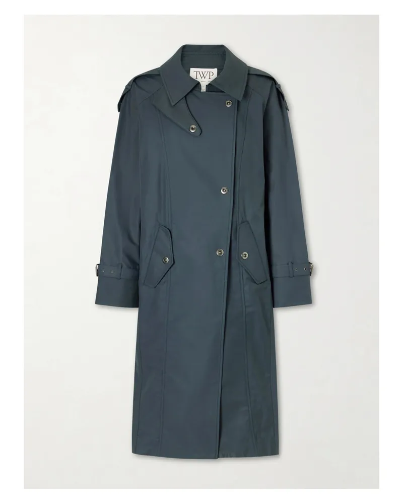 TWP Cotton-blend Canvas Trench Coat - Blue Blue