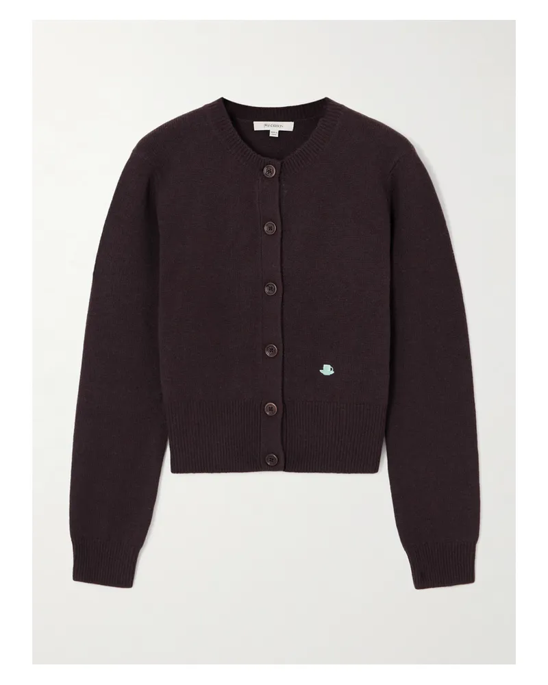 J.W.Anderson Cardigan Aus Wolle Mit Stickerei - Braun Braun
