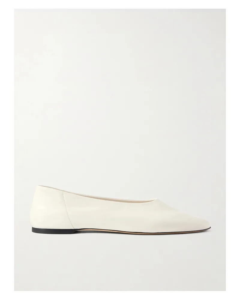 Totême Slip Leather Ballet Flats - Neutrals Neutrals