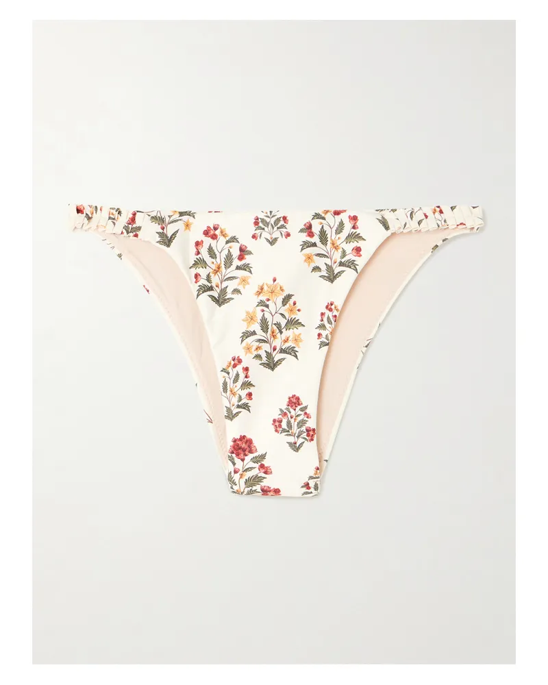 AGUA BENDITA Vera Andes Bikini-höschen Aus Recyceltem Stretch-material Mit Blumenprint Und Rüschen - Mehrfarbig Mehrfarbig