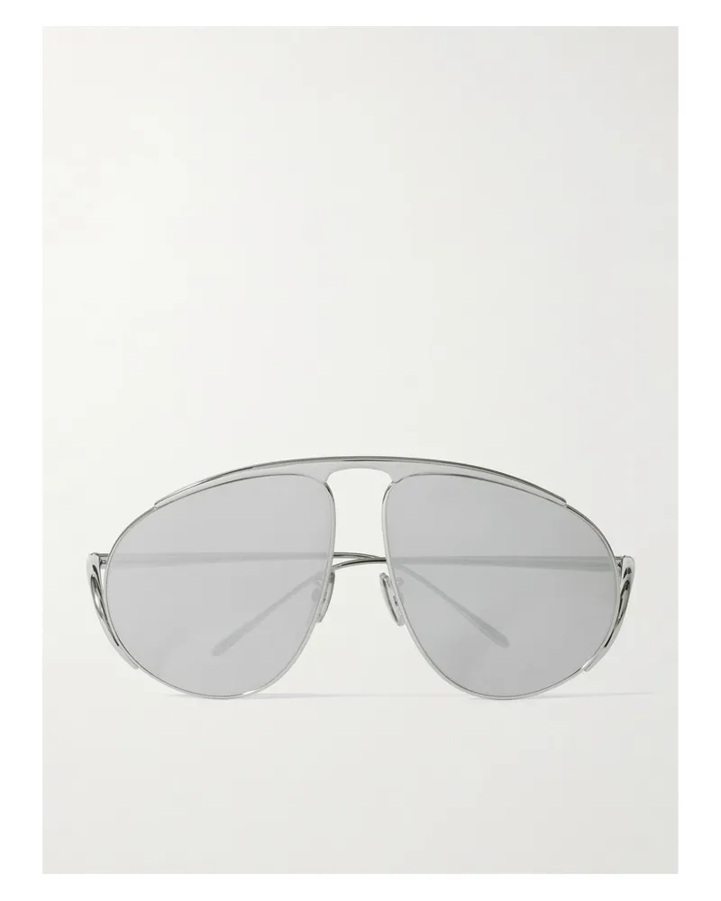 Loewe Aviator-style Silver-tone Sunglasses Silver