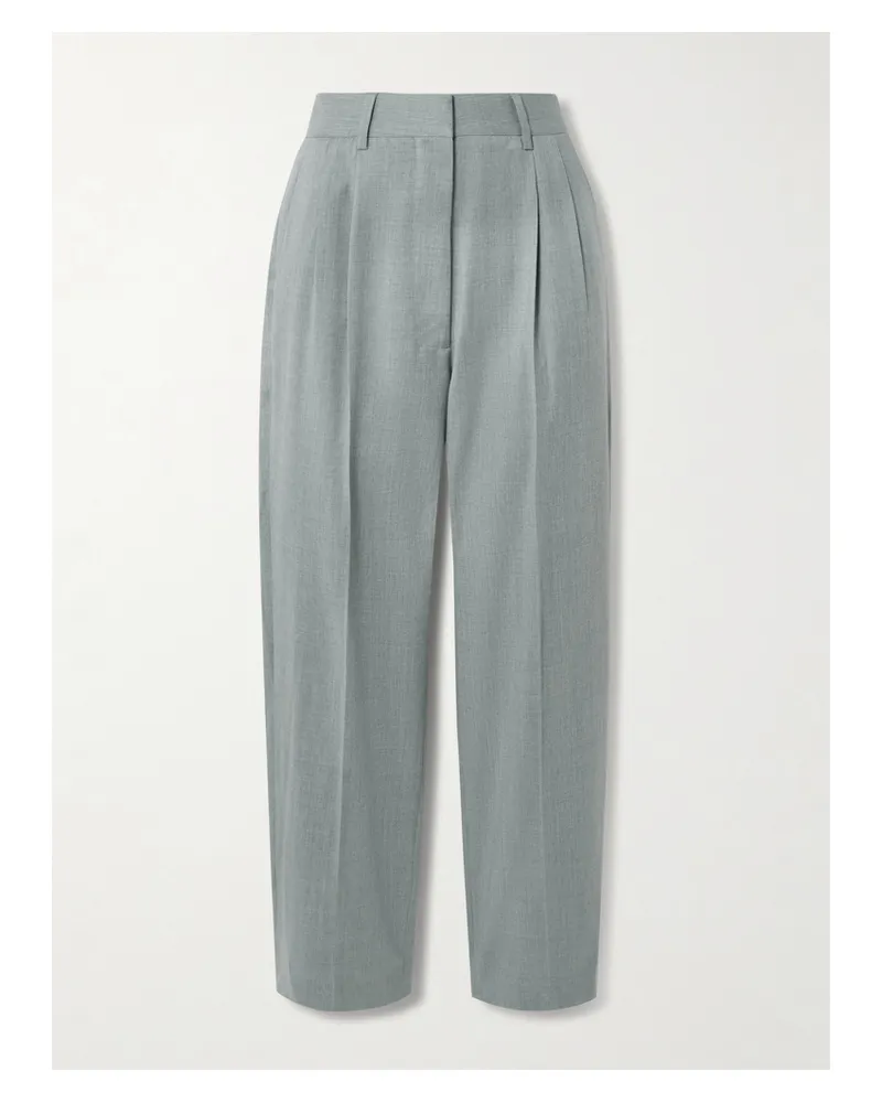 Blazé Milano Fox Hose Mit Geradem Bein Aus Woll-twill Mit Falten - Grau Grau