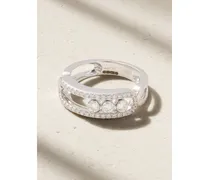 Move Classic Ring Aus 18 Karat Weißgold Mit Diamanten