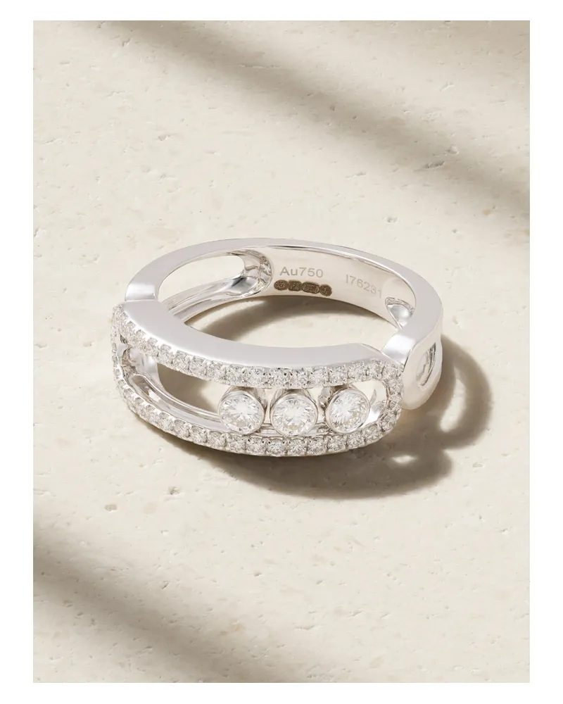 Messika Move Classic Ring Aus 18 Karat Weißgold Mit Diamanten Gold