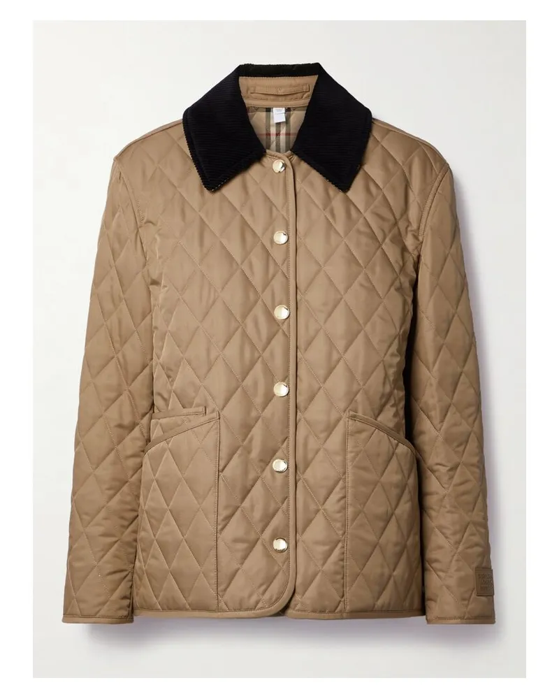Burberry Steppjacke Aus Shell Mit Cordbesatz - Braun Braun