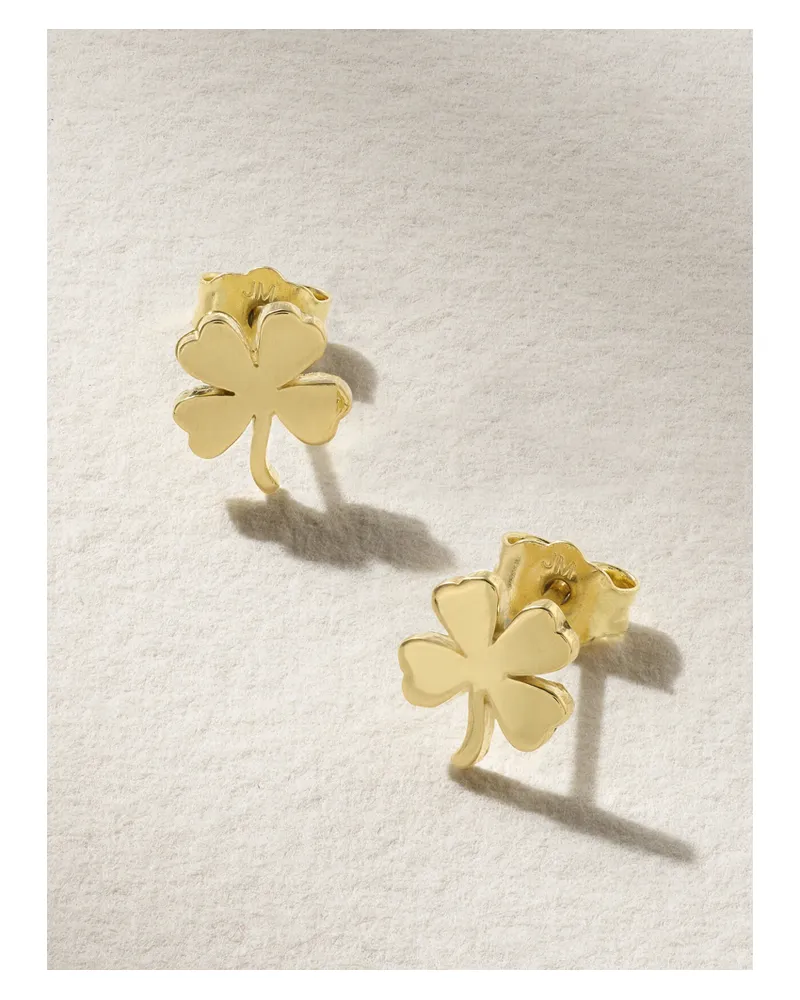 Jennifer Meyer Mini Clover Ohrstecker Aus 18 Karat Gold Gold