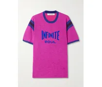 Soul T-shirt Aus Einer Baumwollmischung Mit Flockprint - Pink