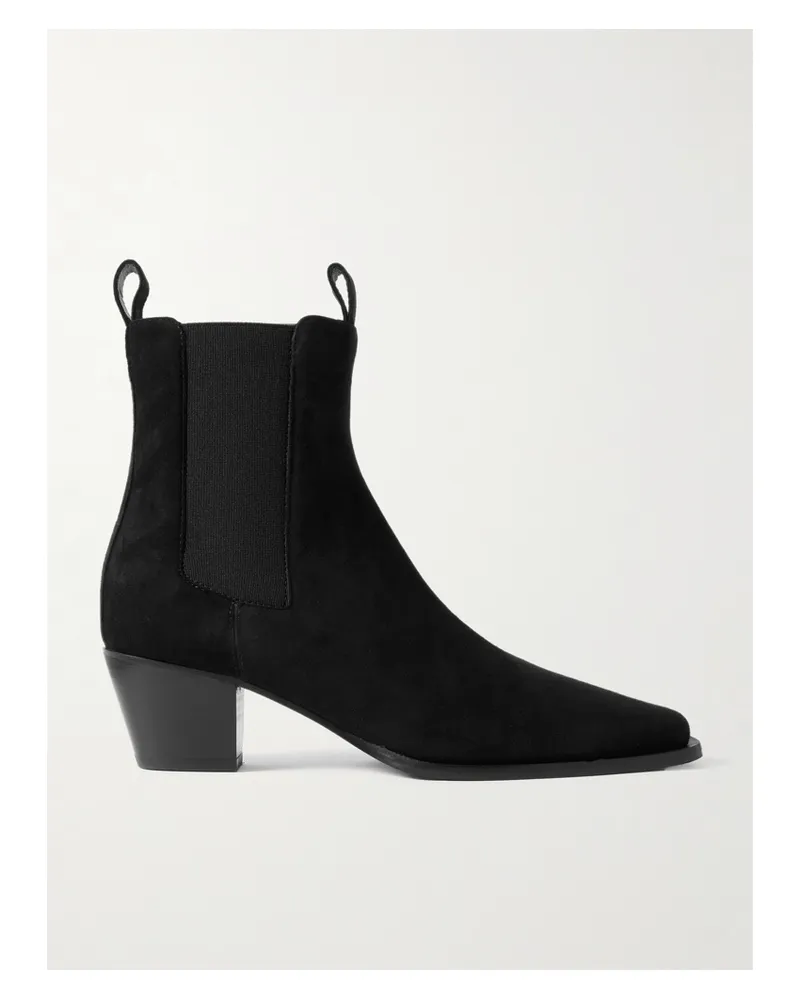 Totême The City Suede Chelsea Boots - Black Black