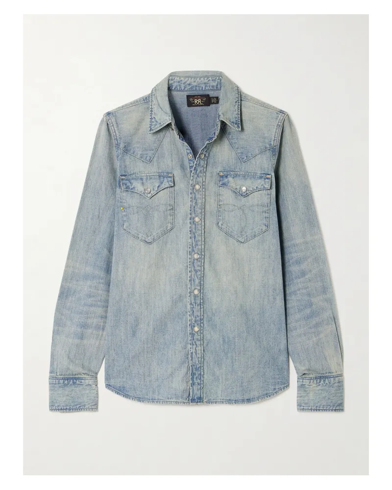 RRL Buffalo Jeanshemd - Blau Blau