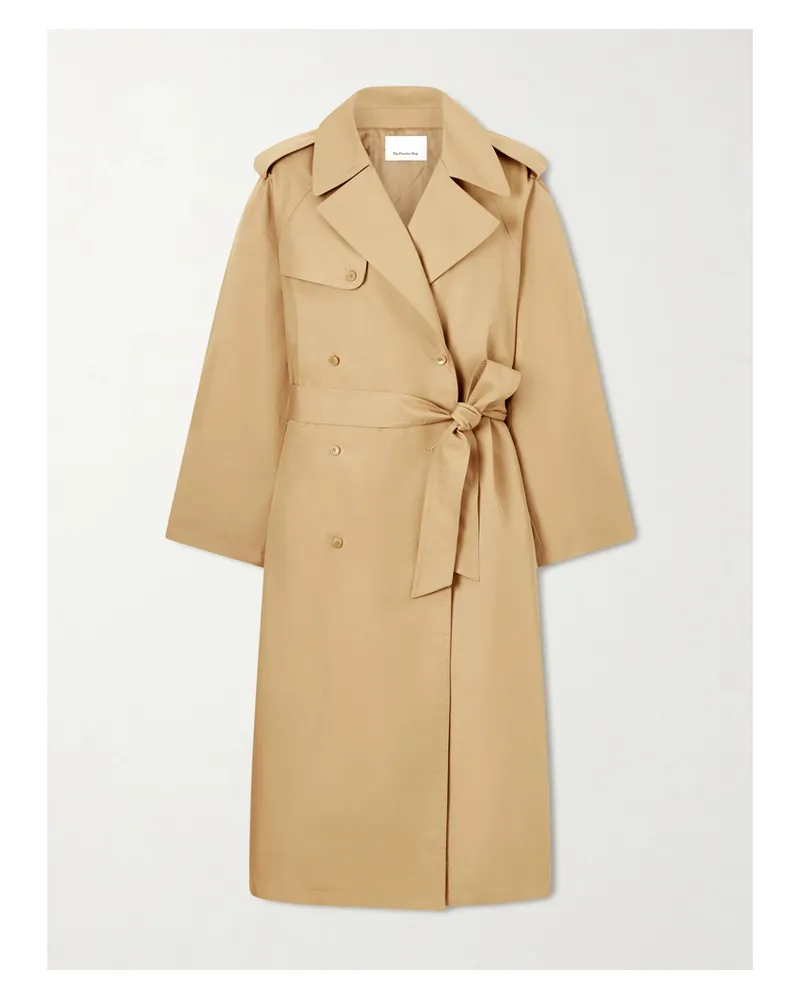 FRANKIE Shop Riva Cotton-blend Trench Coat - Brown Brown