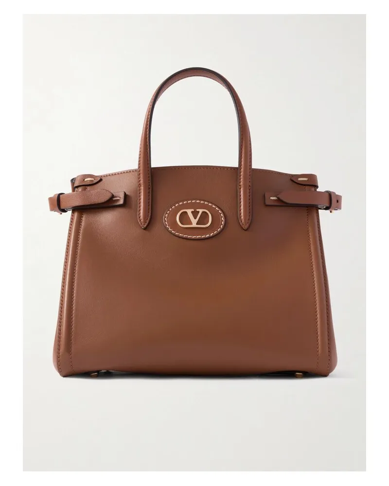 Valentino Garavani Antibes Kleine Tote Aus Leder - Braun Braun