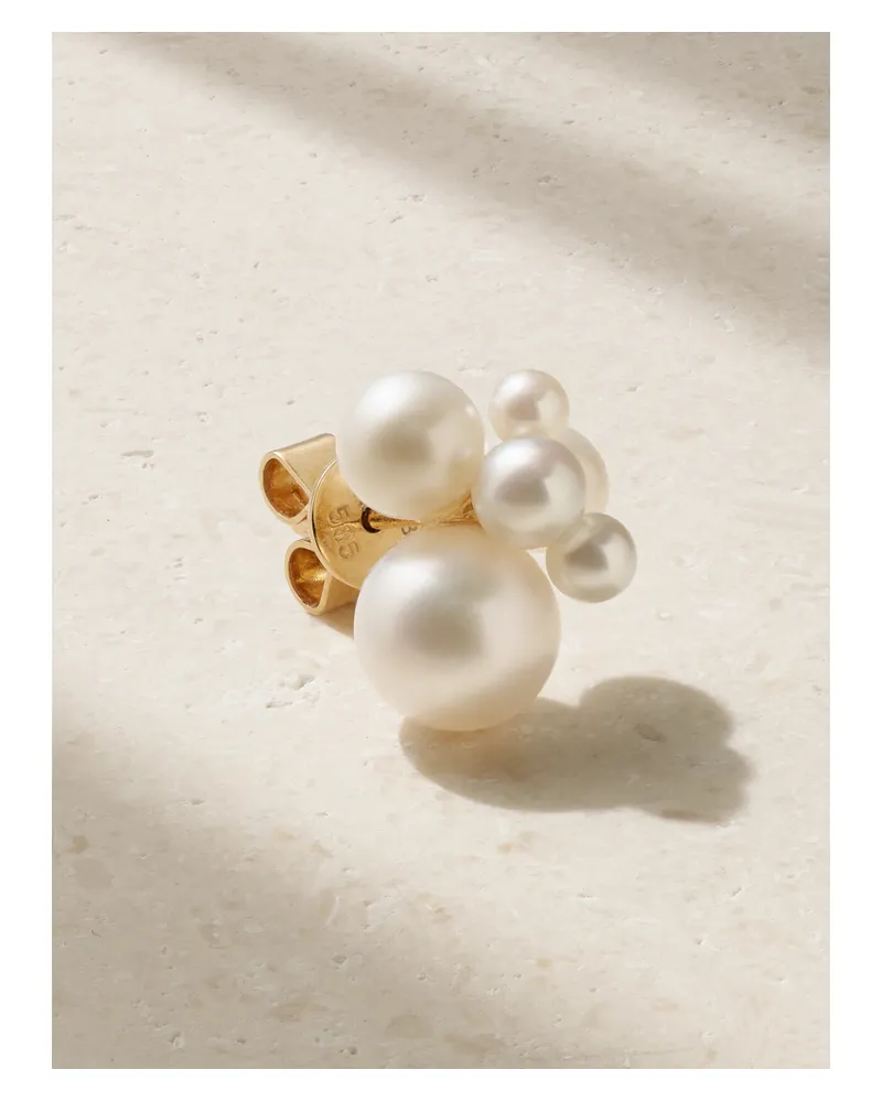 Sophie Bille Brahe Bisou Perle Ohrring Aus 14 Karat Gold Mit Perlen Gold
