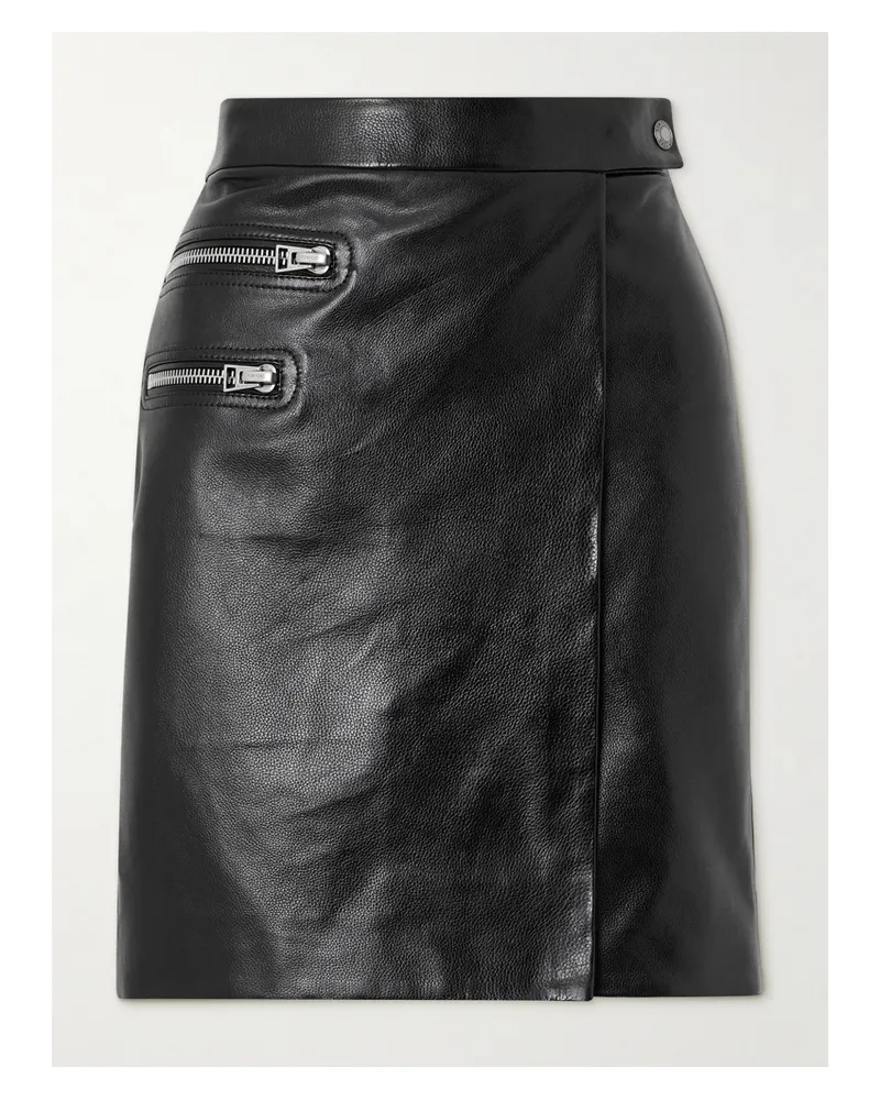 Tom Ford Rock Aus Strukturiertem Leder Mit Reißverschlüssen - Schwarz Schwarz