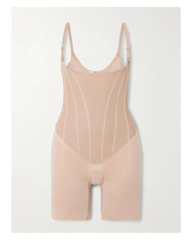 Spanx Spanxsupersculpt™ Totalcontour Oberschenkellanger Body Mit Freiem Dekolleté - Neutral Neutral