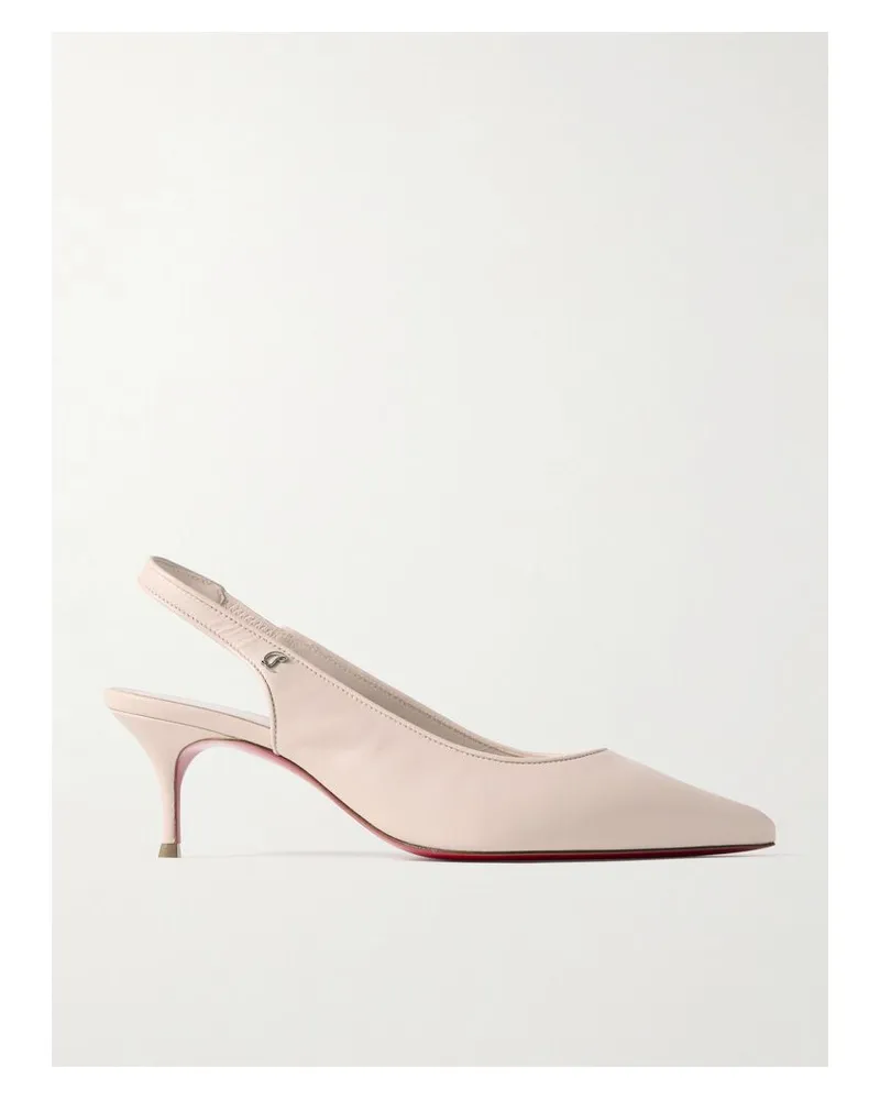 Christian Louboutin Sporty Kate 45 Slingback-pumps Aus Leder - Creme Creme
