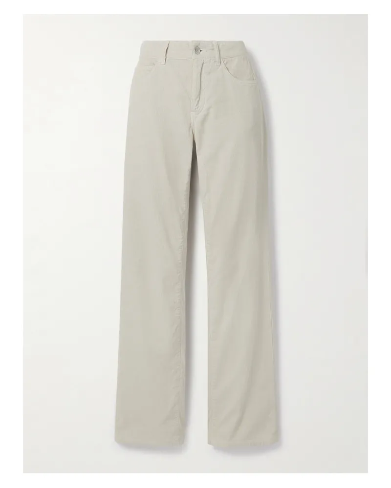 The Row Carlyl Hose Mit Geradem Bein Aus Baumwollcord - Creme Creme