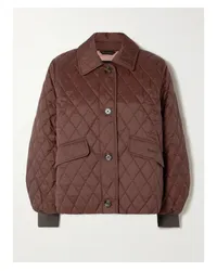 Barbour Alexa Chung Jamie Steppjacke aus Shell Braun