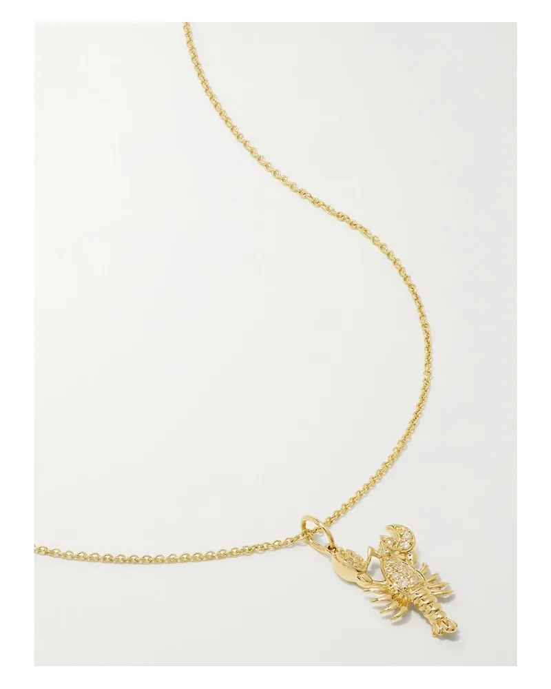 Sydney Evan Lobster Kette Aus 14 Karat Gold Mit Diamanten Gold