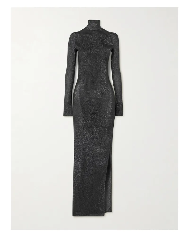 Petar Petrov Treasure Maxikleid Aus Einer Metallic-seidenmischung - Grau Grau