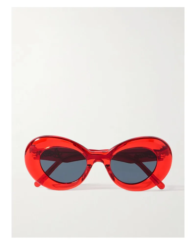 Loewe Oversized-sonnenbrille Mit Rundem Rahmen Aus Azetat - Rot Rot