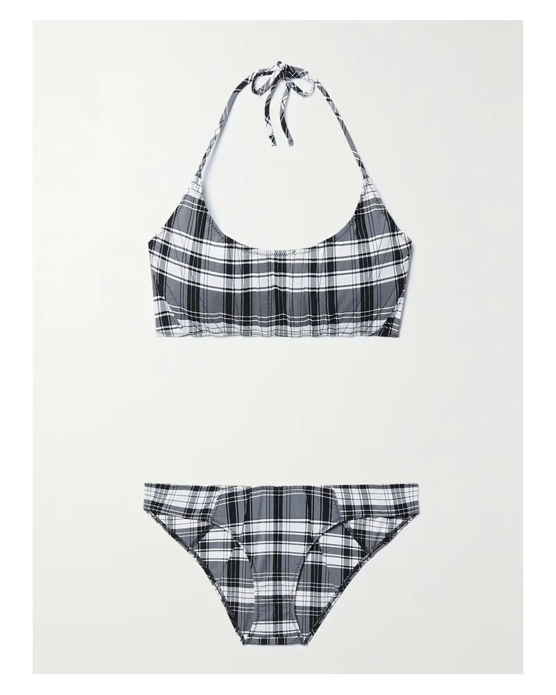 Lisa Marie Fernandez Corset Neckholder-bikini Mit Biesen Und Ziernähten - Schwarz Schwarz