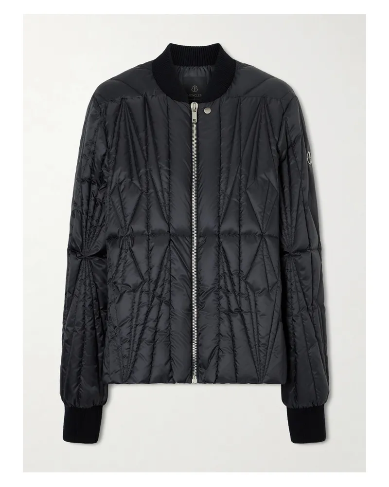 Rick Owens Moncler Daunenjacke Aus Gestepptem Shell - Schwarz Schwarz