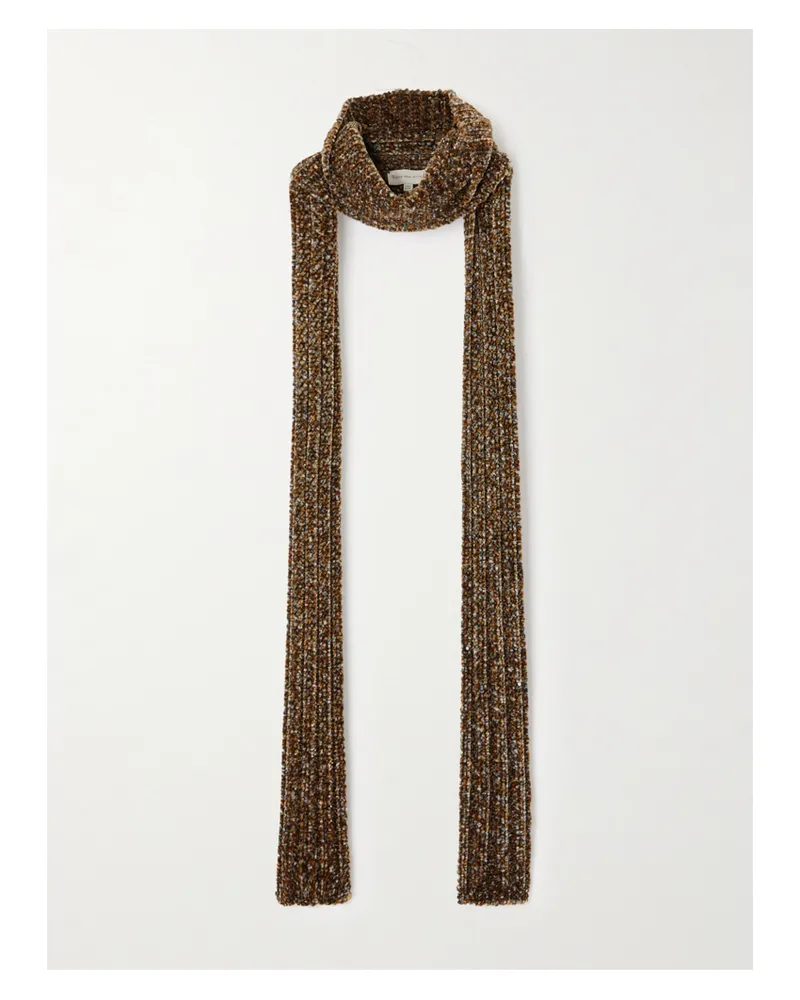 Dries van Noten Schal Aus Chenille - Grau Grau