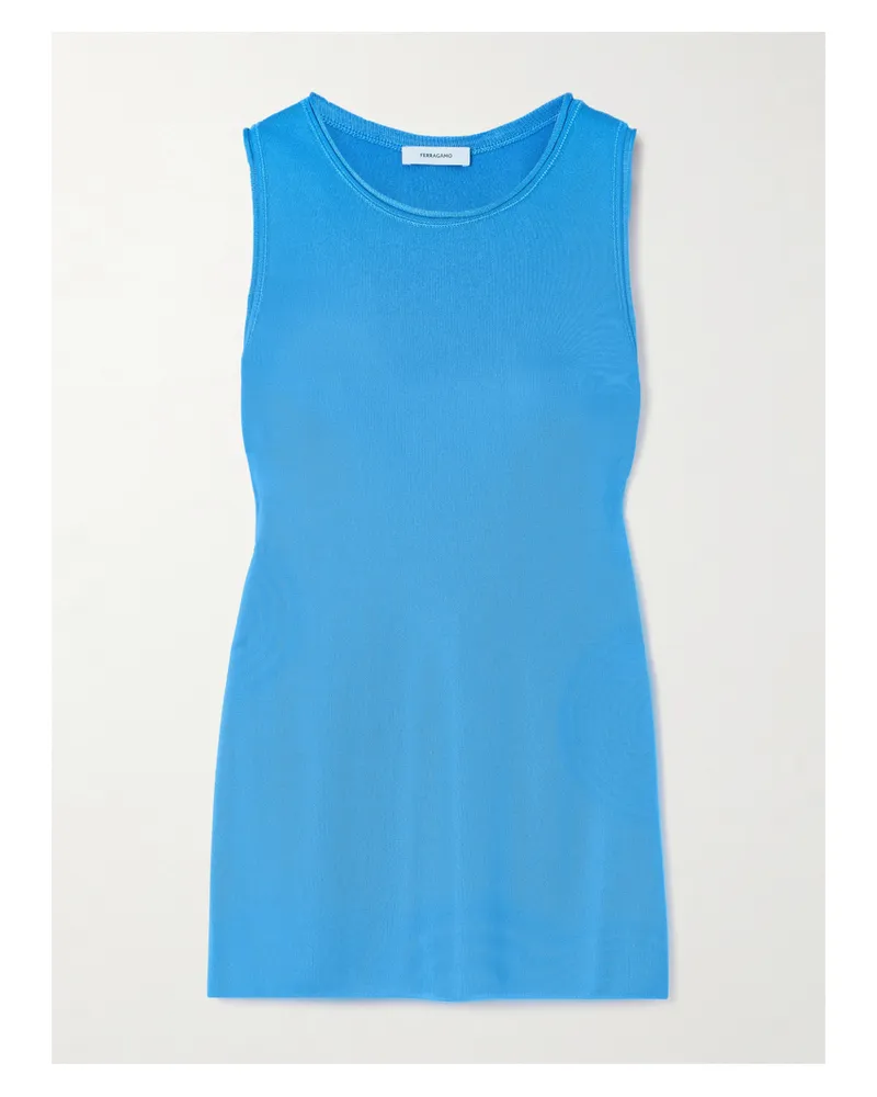 Ferragamo Tanktop Aus Strick - Blau Blau