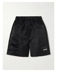 SPORTY & RICH Good Health Shorts aus Shell mit Applikation Schwarz